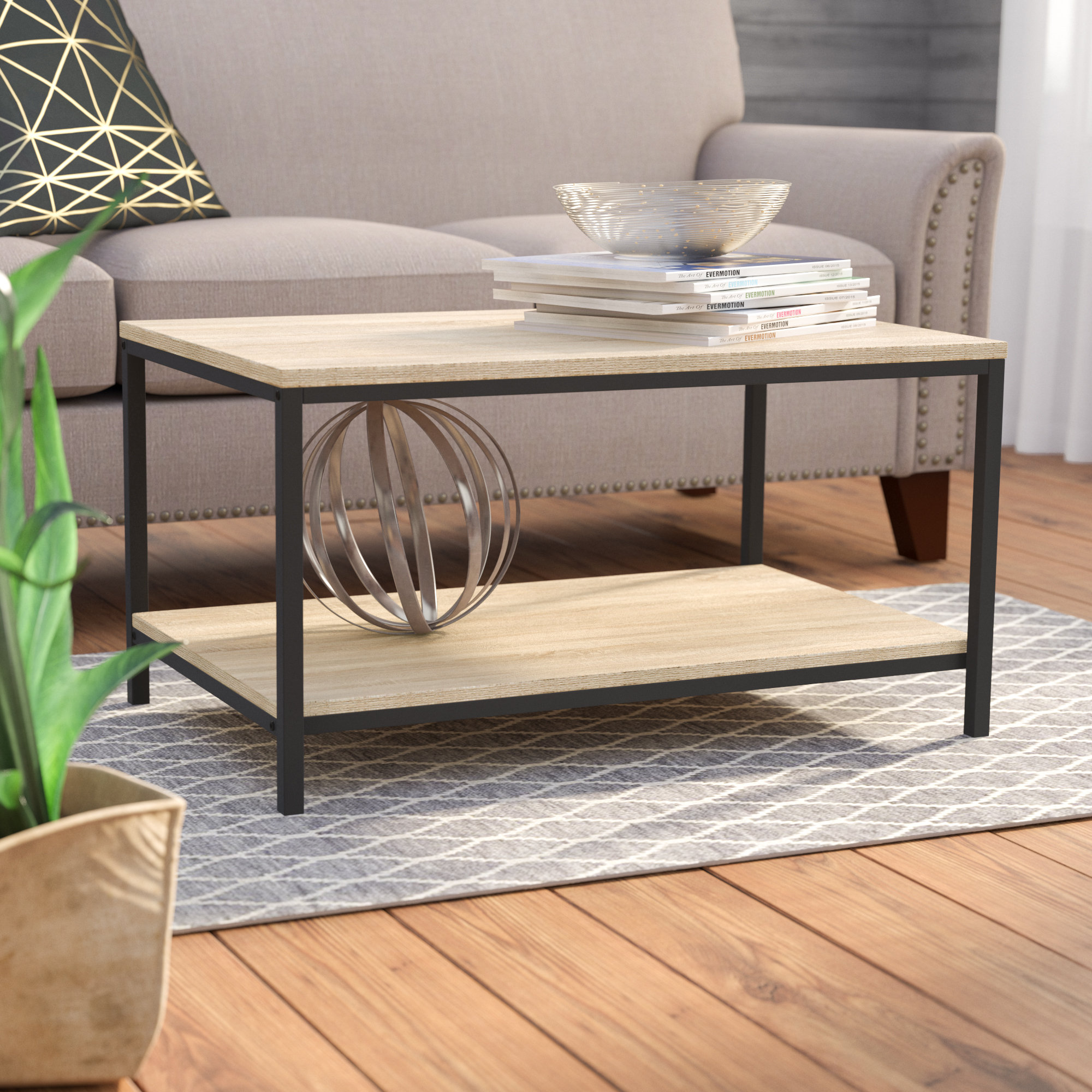 Coffee Table Clear Glass Top 2 Tiers Home Apartment Living Room Table 105 X 52cm for sale online 