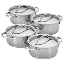 1.4QT small soup pot stainless steel saucepan Mirror polishing cookware set 