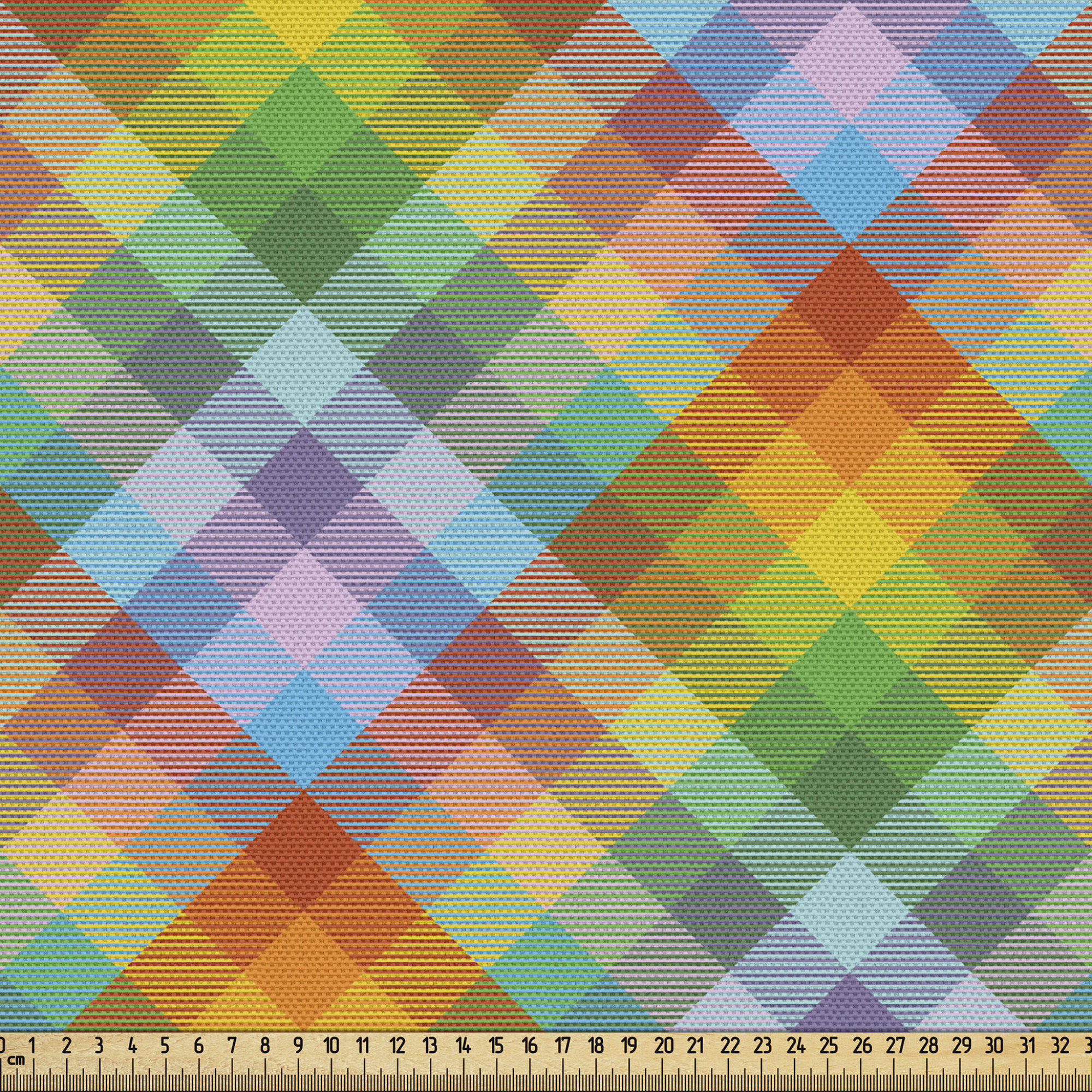 East Urban Home Plaid Fabric By The Yard, Colorful Summery Classical