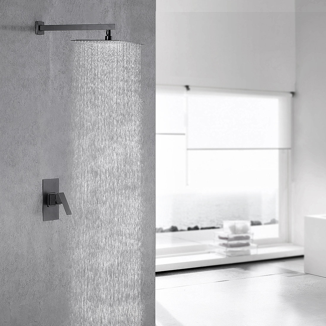American Standard Spectra 4-Function Adjustable Fixed Shower Head - 1.8 GPM, 7-Inch, Brushed Nickel - View #5