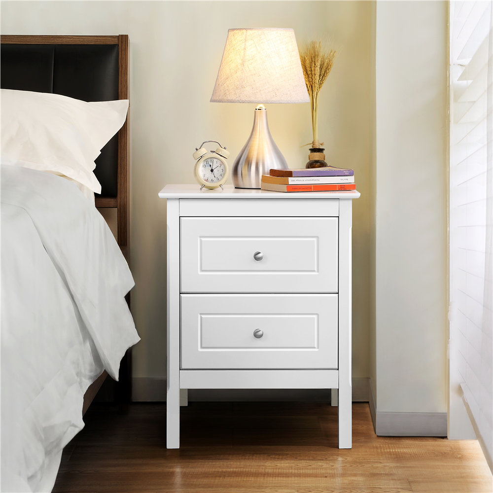 Brambly Cottage Nemeth Solid + Manufactured Wood Bedside Table