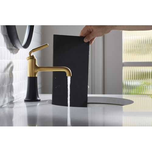 Kohler Tone Waschbeckenarmatur – Einhand-Mischbatterie, Poliertes Chrom/mattes Schwarz, 1,2 GPM