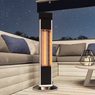 Outdoor Electric Patio Heater 2500W Home Ceiling Mounted Hanging Heaters 2 Gears Adjustable Parasol Heater with Quartz Tube Lamp for Garden 