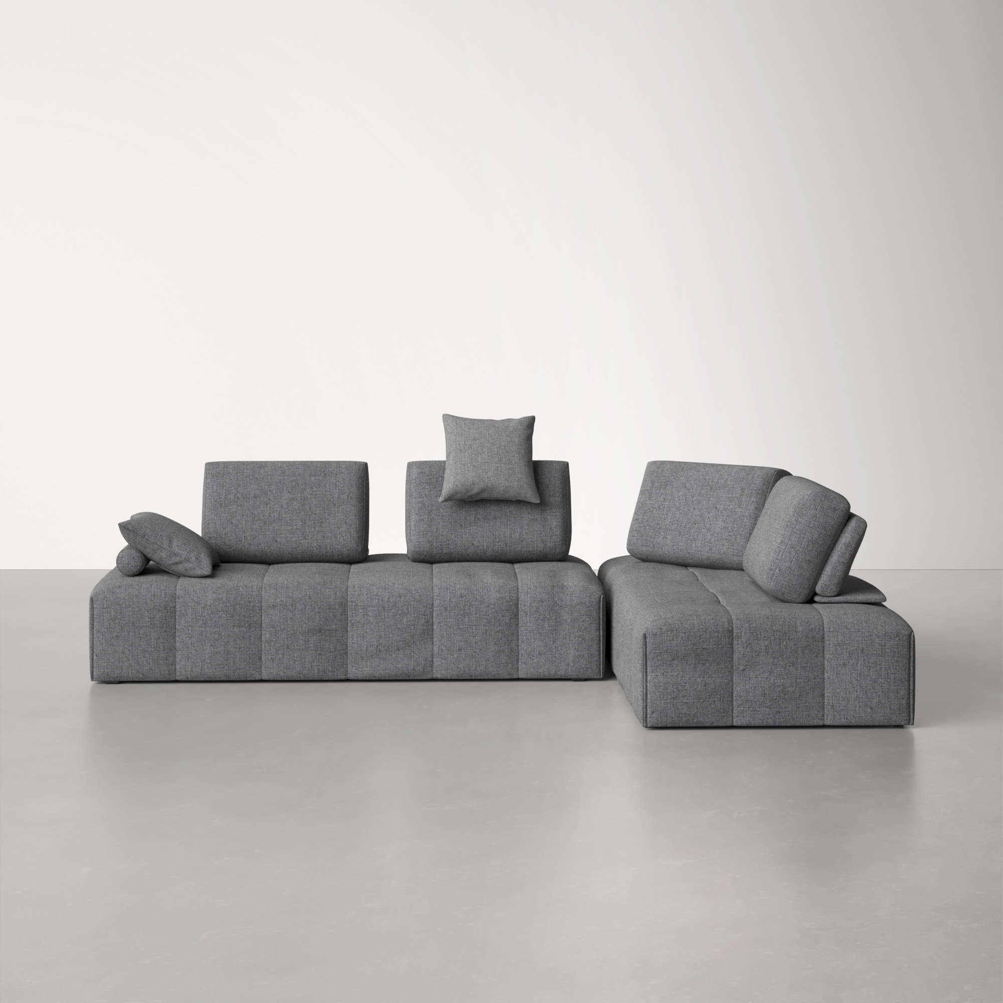 124″ Wide Reversible Modular Sectional