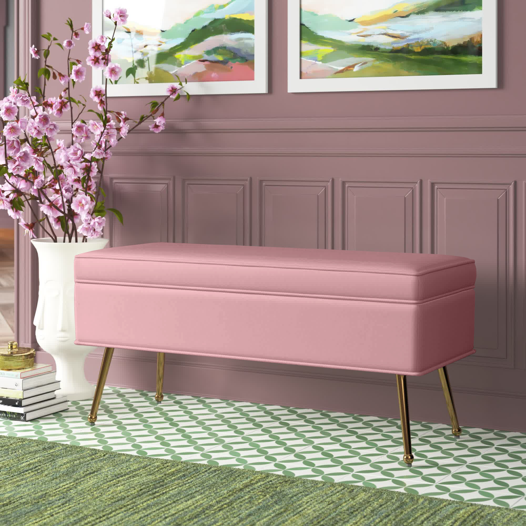 Etta Avenue™ Sicilia Upholstered Flip Top Storage Bench & Reviews Wayfair