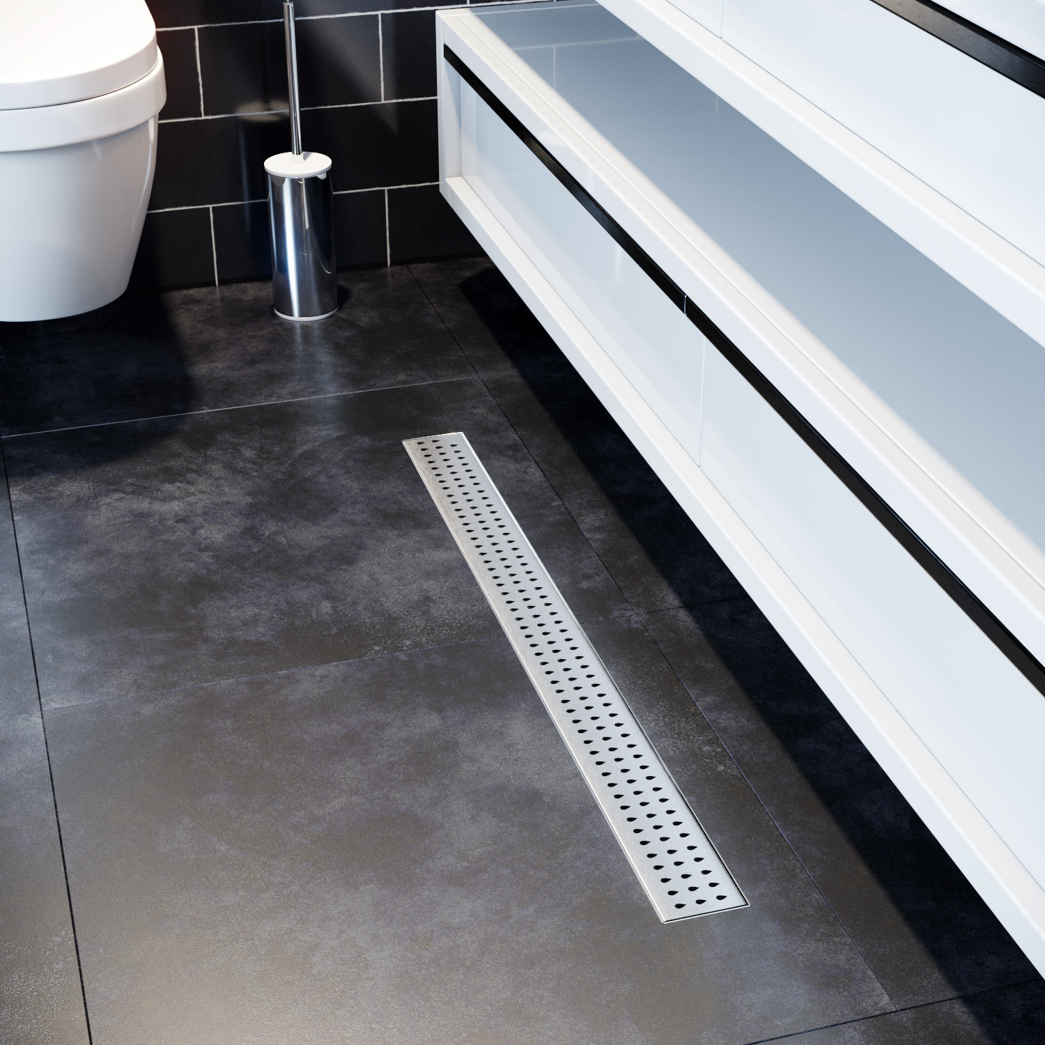 SUNNY Dawn Stainless Steel Brisbane River Series Linear Grid Shower