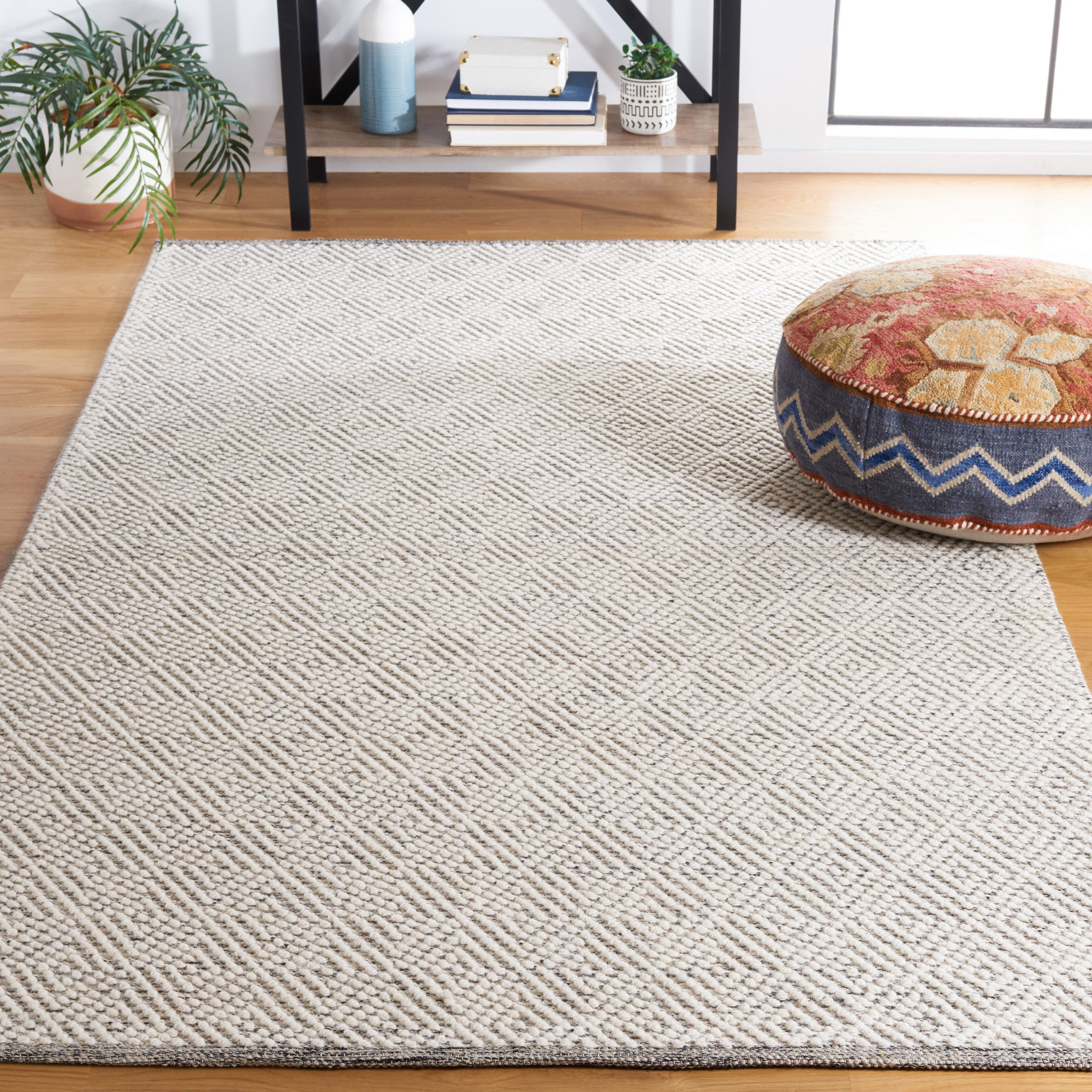 Oliver Zahid Handmade Flatweave Ivory/Light Gray Rug & Reviews