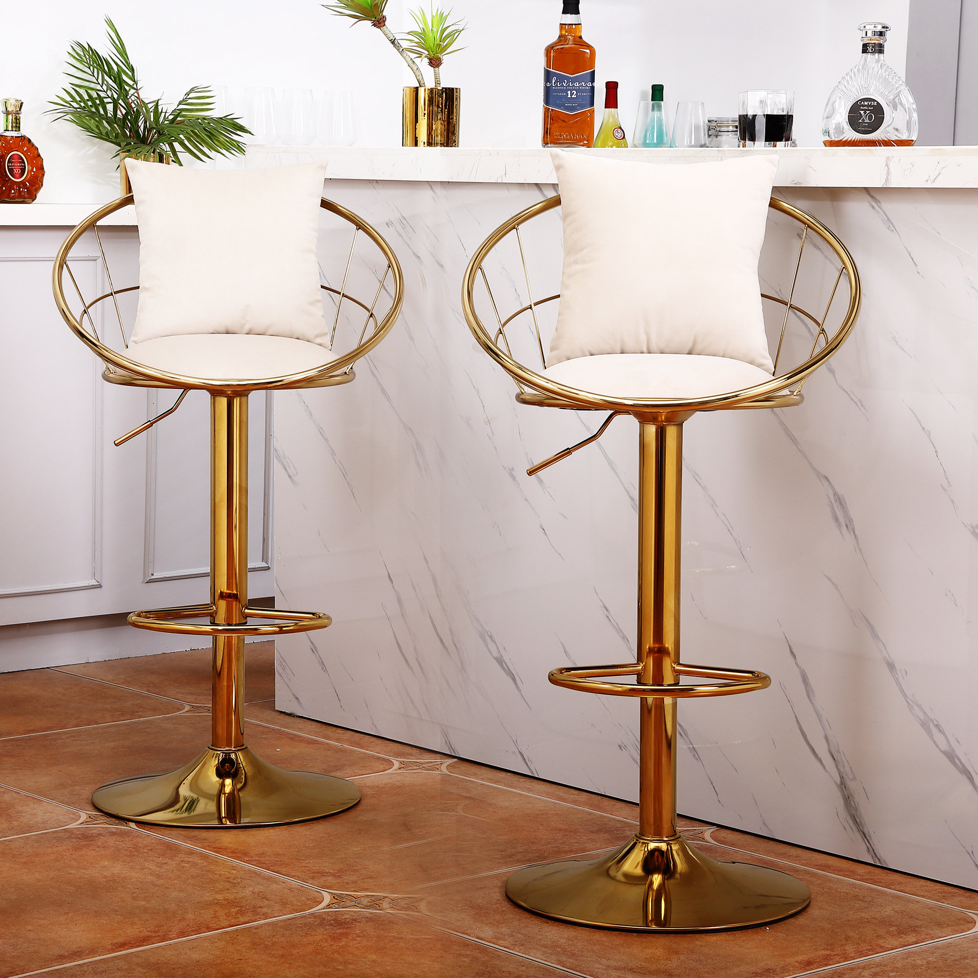 Mercer41 Adjustable Height Bar Chair Adjustable Height 360 Degree