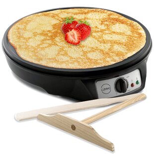 Crepe Pancake Maker Waffle Omelette Easy Flip Pan Frying Free Batter Dispenser 