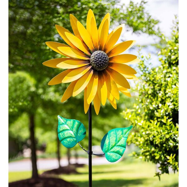 Outdoor 3D Metal Wind Spinner Sun Wind Spinner Wind Chime for Patio Yard 
