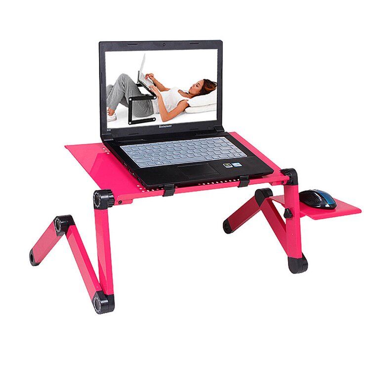 New Adjustable Vented Laptop Table Laptop Computer Desk Portable Tray Stand 