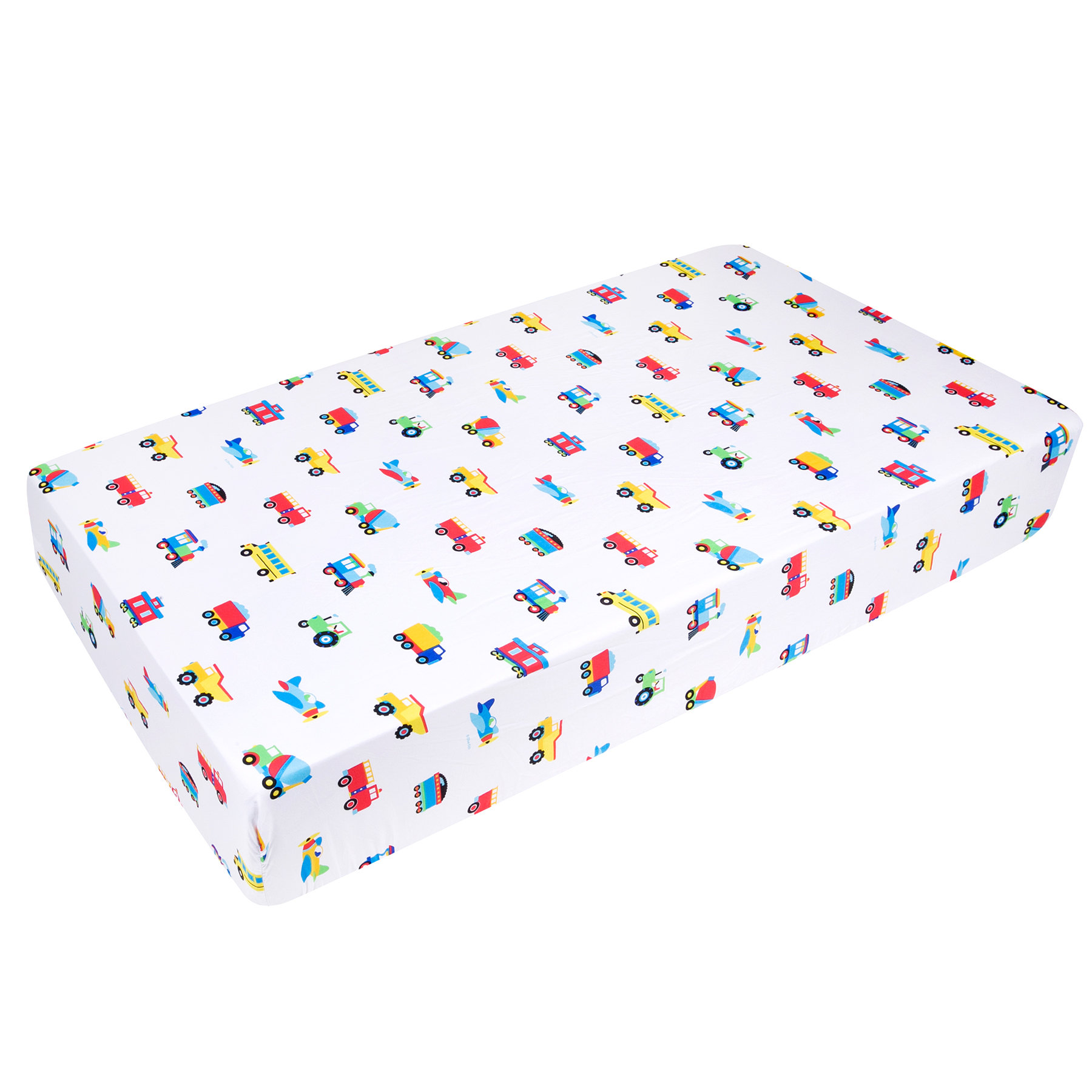 Wildkin Trains, Planes and Trucks Fitted Crib Sheet Wayfair