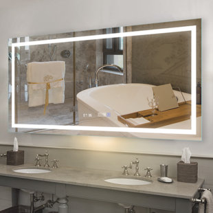 edge cutting lined 4 mm bathroom mirror on demand 
