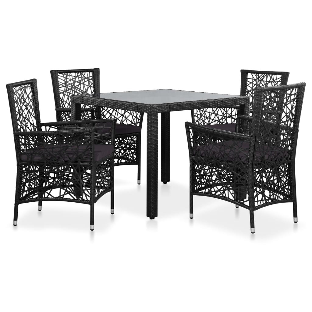 Winston Porter Outdoor Furniture Set Table and Chairs Poly Rattan Wayfair
