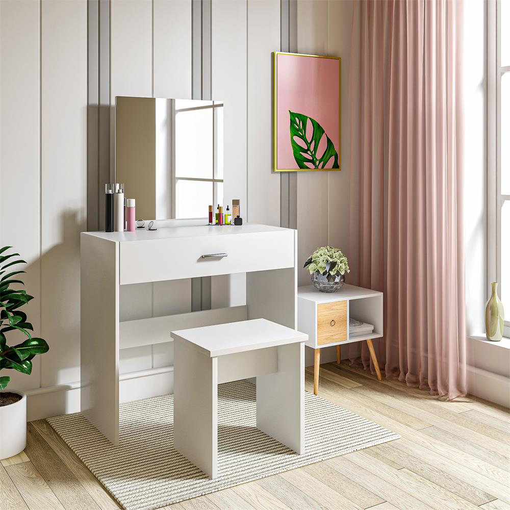 17 Stories Karlei Dressing Table with Mirror Wayfair.co.uk