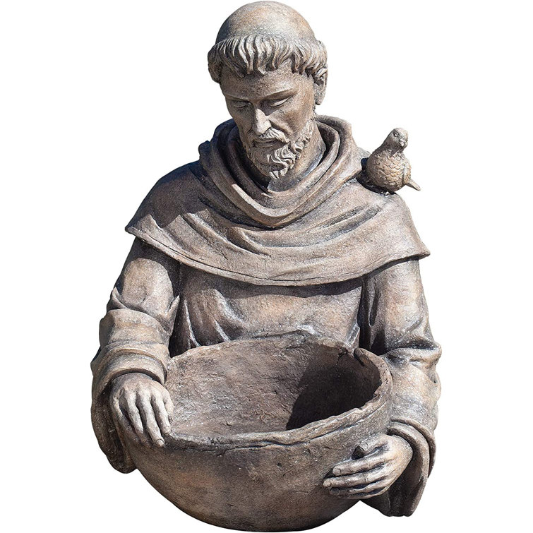 Red Barrel Studio® Brundon Saint Francis Bird Bath | Wayfair