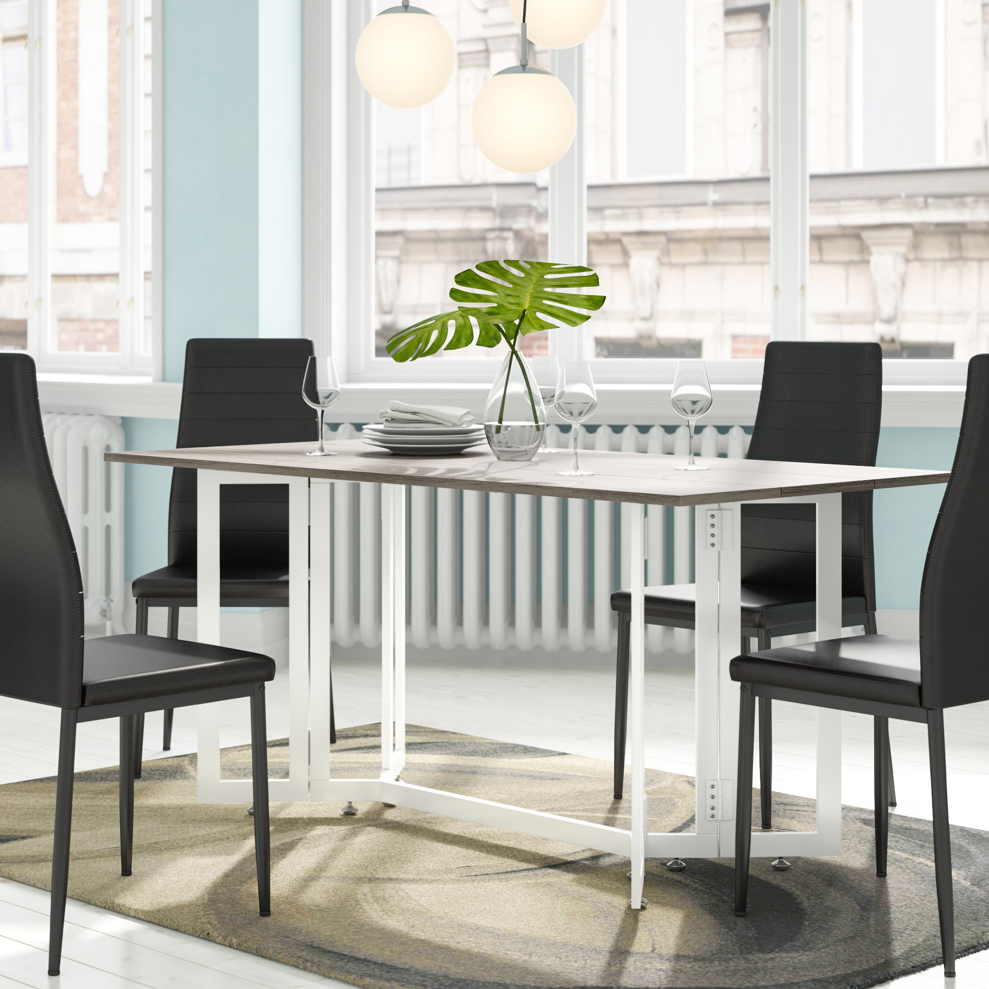 Latitude Run 160Cm Drop Leaf Trestle Dining Table & Reviews Wayfair.co.uk