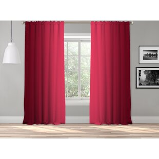 Home Window Treatment Drapes Bright Red Velvet 84" H Curtain Long Single Panel 