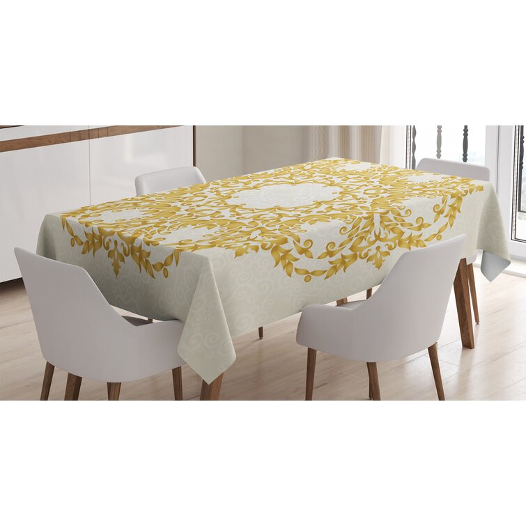 Round Tablecloth Damask Tapestry Pomegranate Paisley Turkish Cotton Sateen 