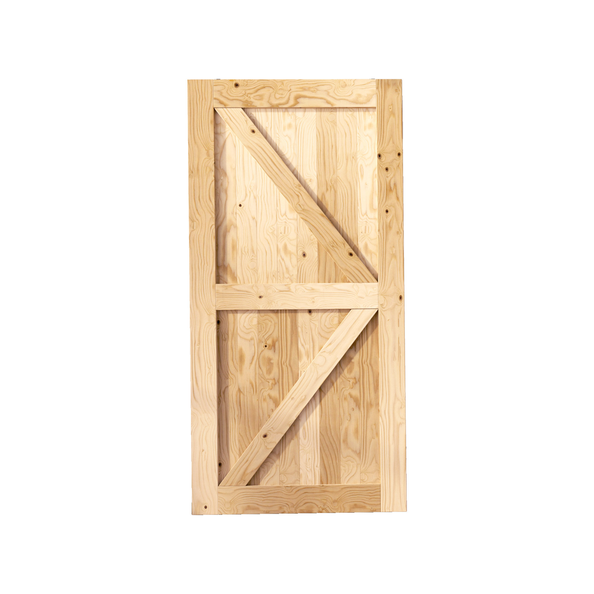 Vancleef Paneled Wood Unfinished Barn Door without Installation