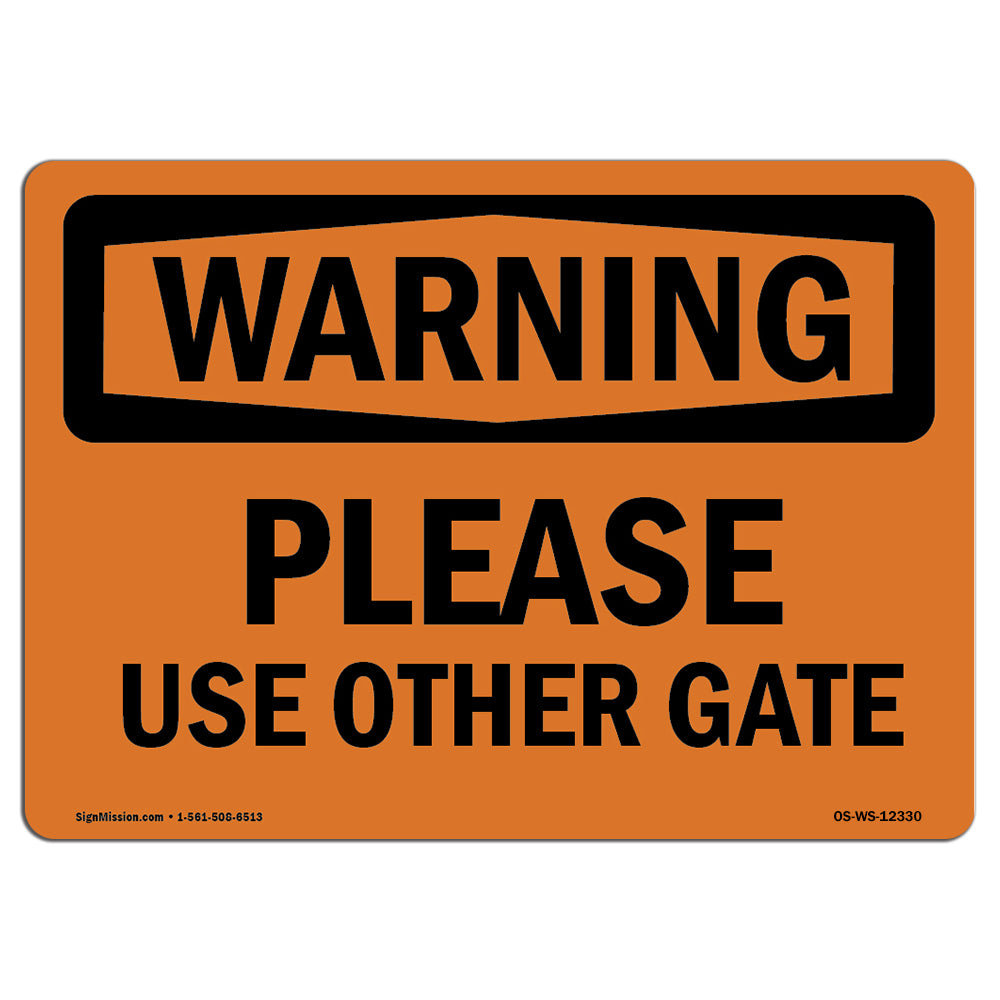 SignMission Please Use Other Gate Sign Wayfair Canada