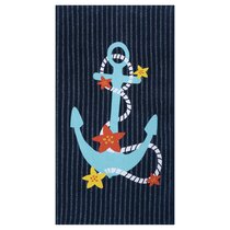 Anchors Nautical Beach Towel 100% Cotton Quick Dry 30x60 Bath Towel by Hencely 