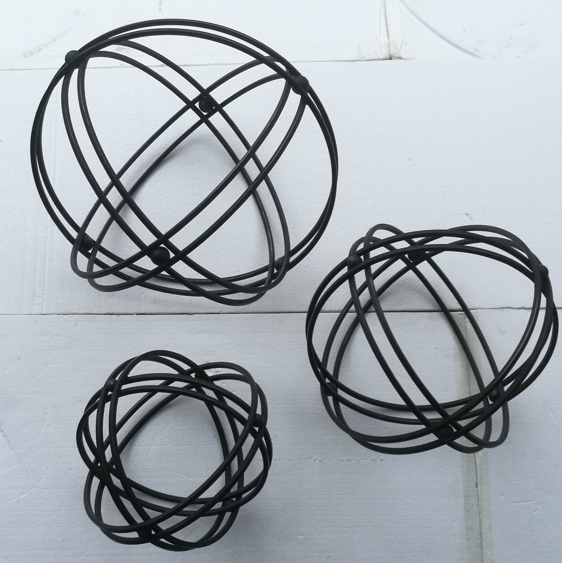 World Menagerie Metal Decor Orbs Set 3 Large Wayfair