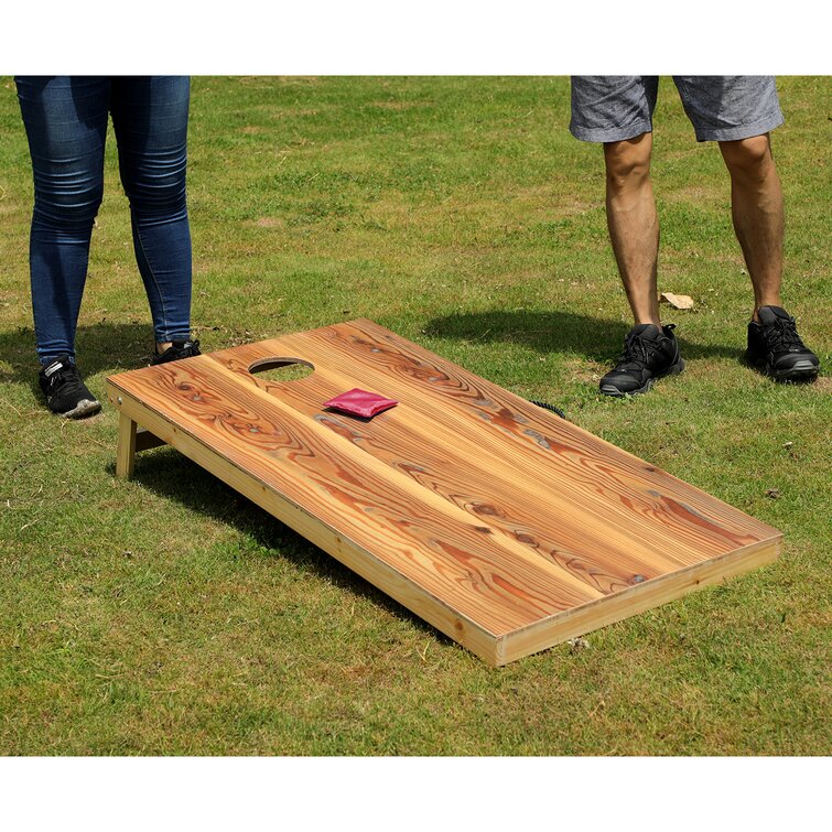 Park Beach Tailgates Perfect for Backyard Cornhole Set Outdoor Toss Game: Classic Flag Cornhole Game Set 3'x2' Regulation Size Corn Hole Boards with 8 All-Weather Bean Bags & Carrying Case 