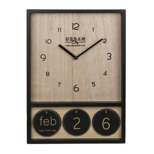 Odette Holz Wanduhr ca 40 cm Holzuhr analoge Wand Uhr 