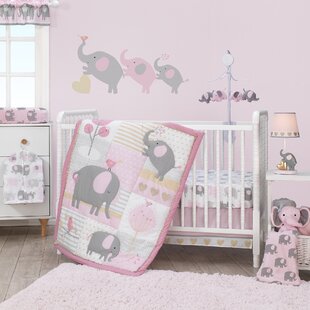 GREY ELEPHANT BABY BEDDING SET COT COT BED 3,5,9 Pieces COVER BUMPER CANOPY+more