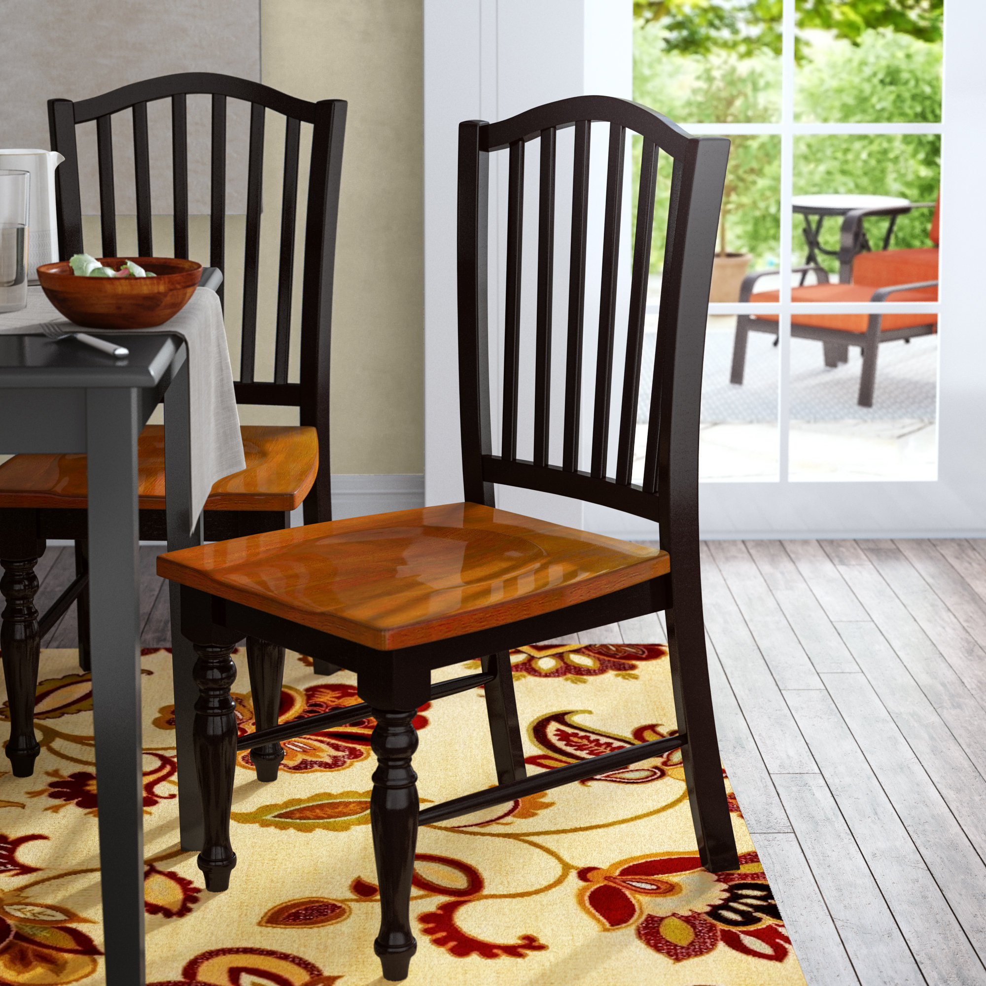 The Twillery Co.® Magellan Solid Wood Slat Back Side Chair & Reviews
