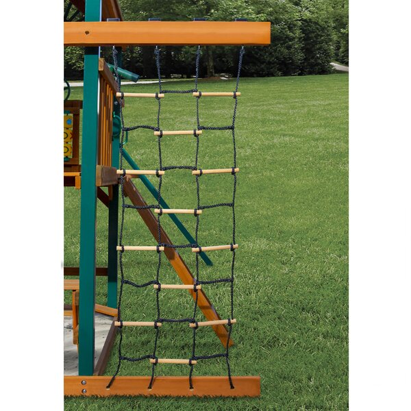 Climbing Rope Ladder Play Jungle Wood Swing Ladder for Kids Strong Solid 