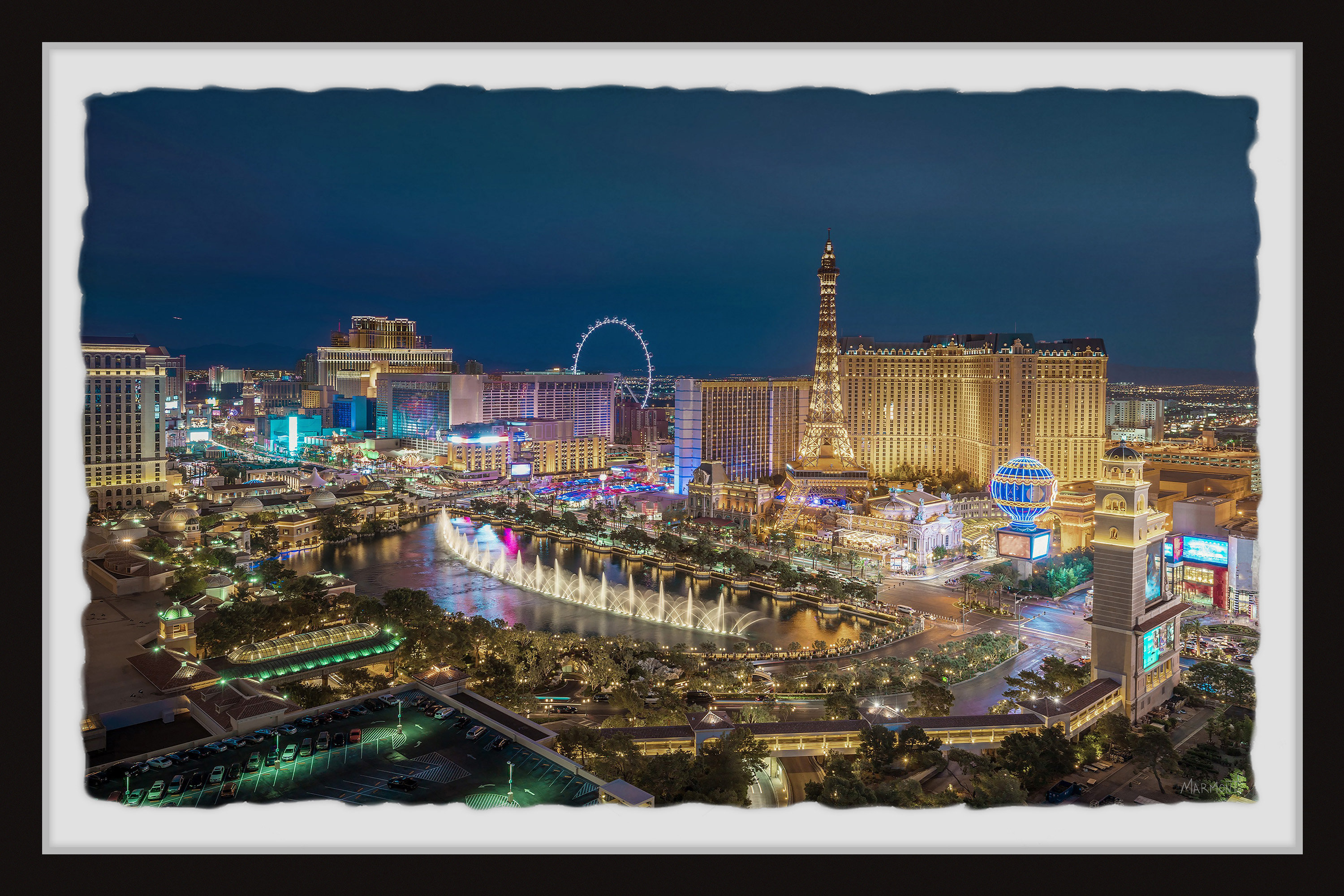 Ebern Designs Downtown Las Vegas Picture Frame Photograph Wayfair