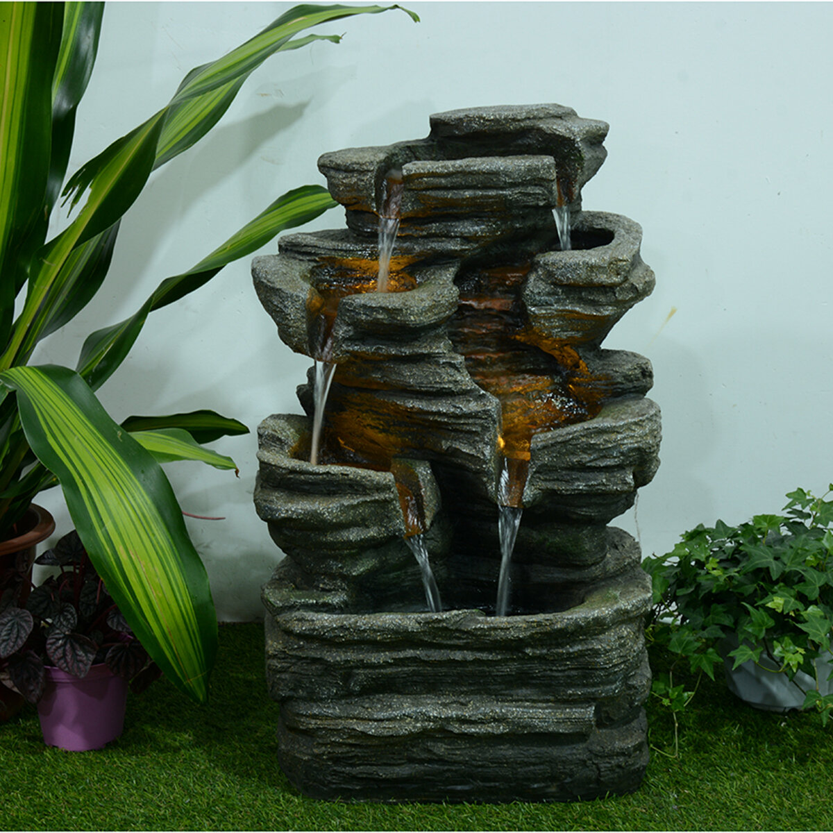 Hi-Line Gift Ltd Multi-Level Rock Fountain 