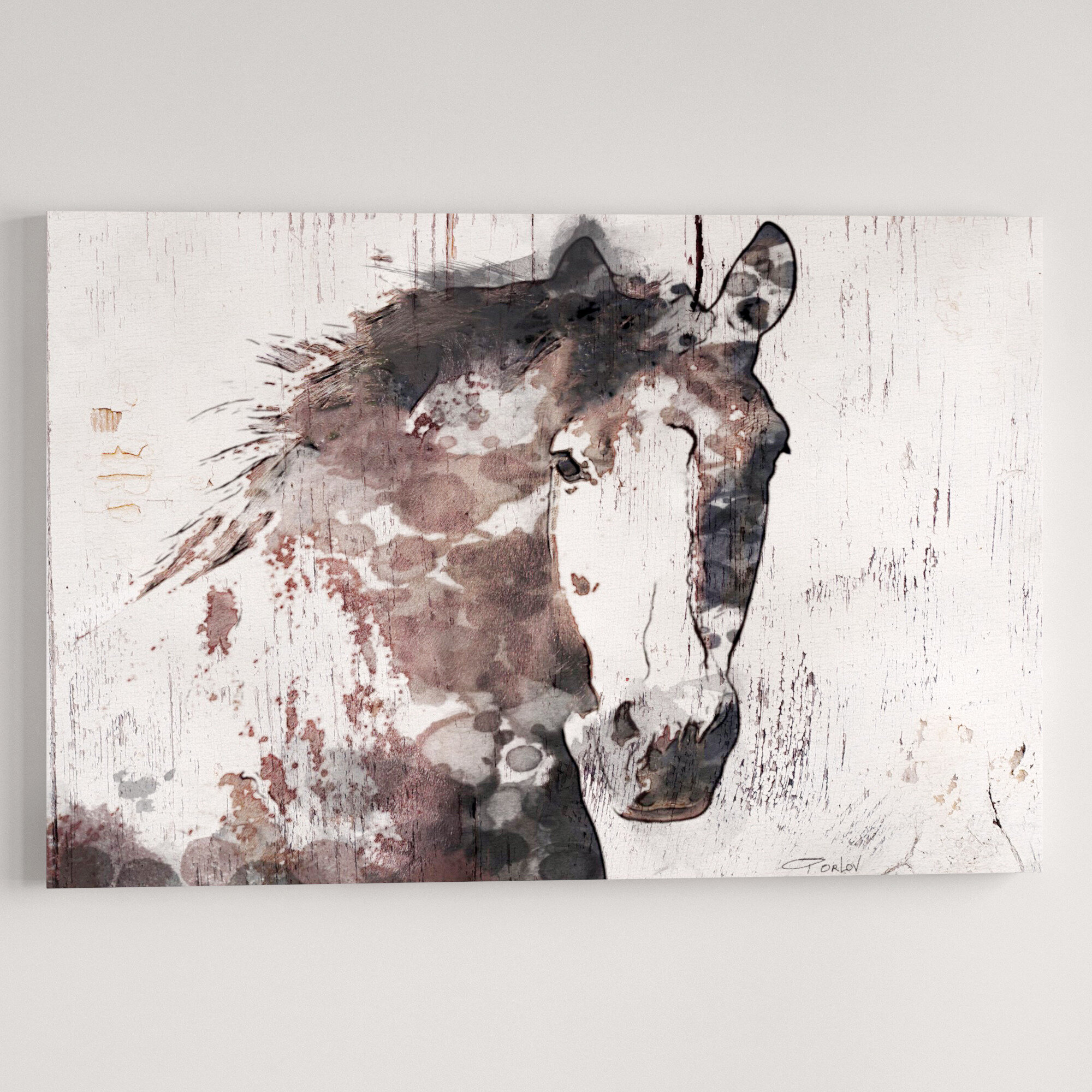Horse Portrait Watercolor Paint Print Premium Poster High Quality choose sizes
