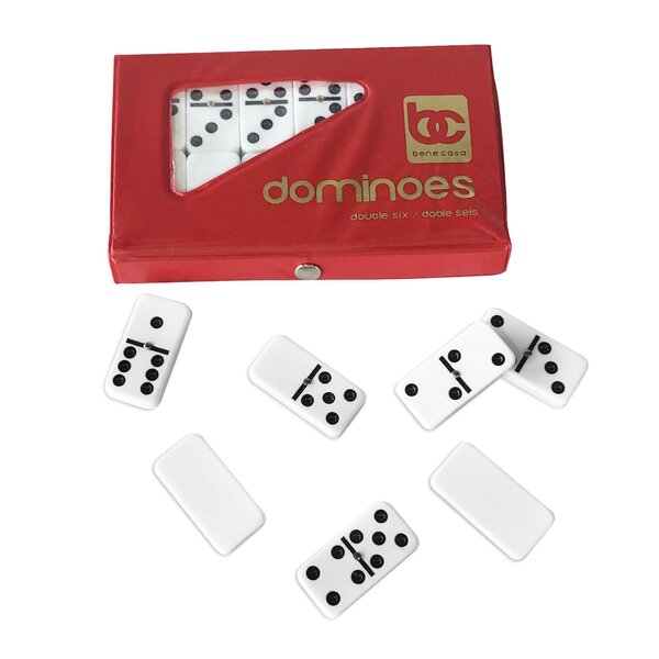 Details about   NEW White & Clear JUMBO Dominoes,Double 6 Board Game Man Cave,FREE Domino CASE 