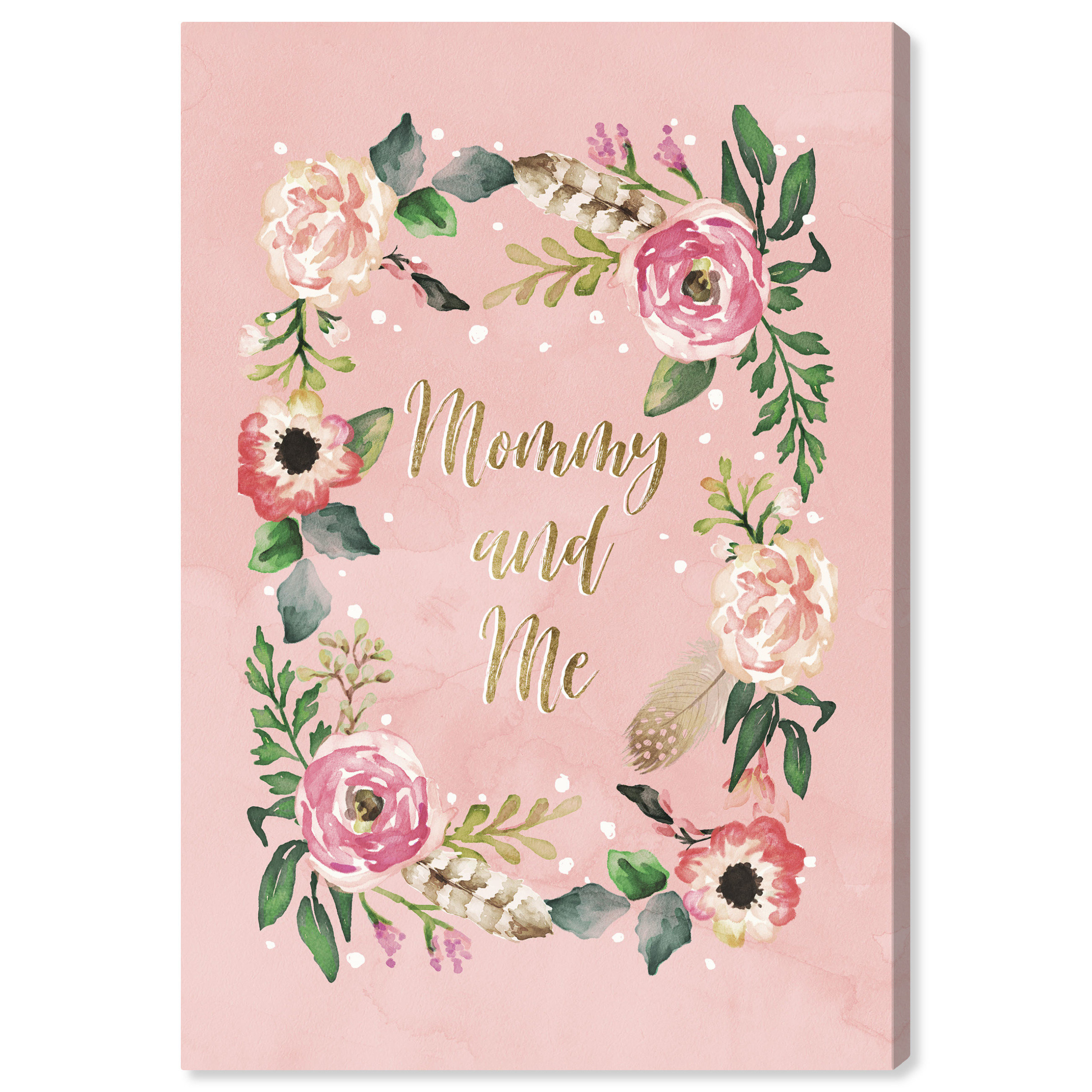 Trinx Family Quotes And Sayings Mommy And Me Floral - Wrapped Canvas  Graphic Art | Wayfair