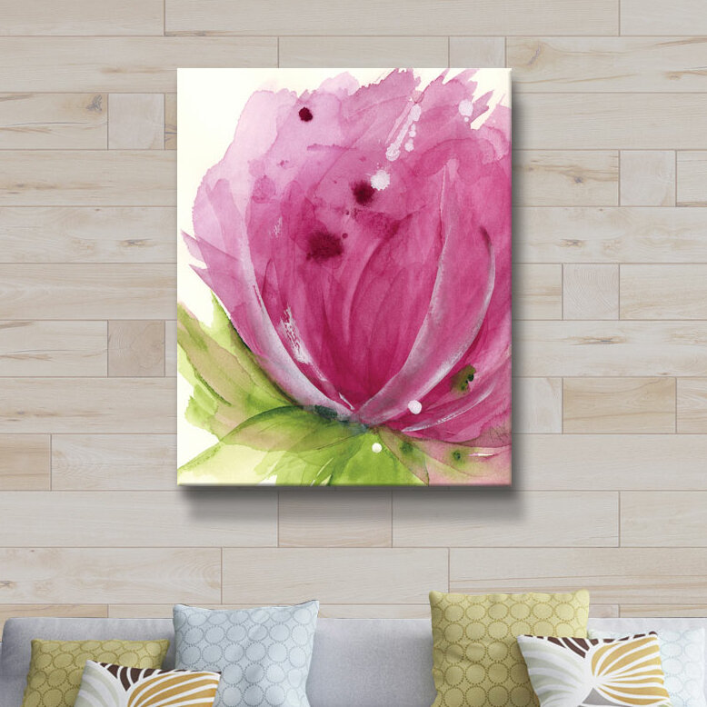 ArtWall Pink - Print on Canvas | Wayfair
