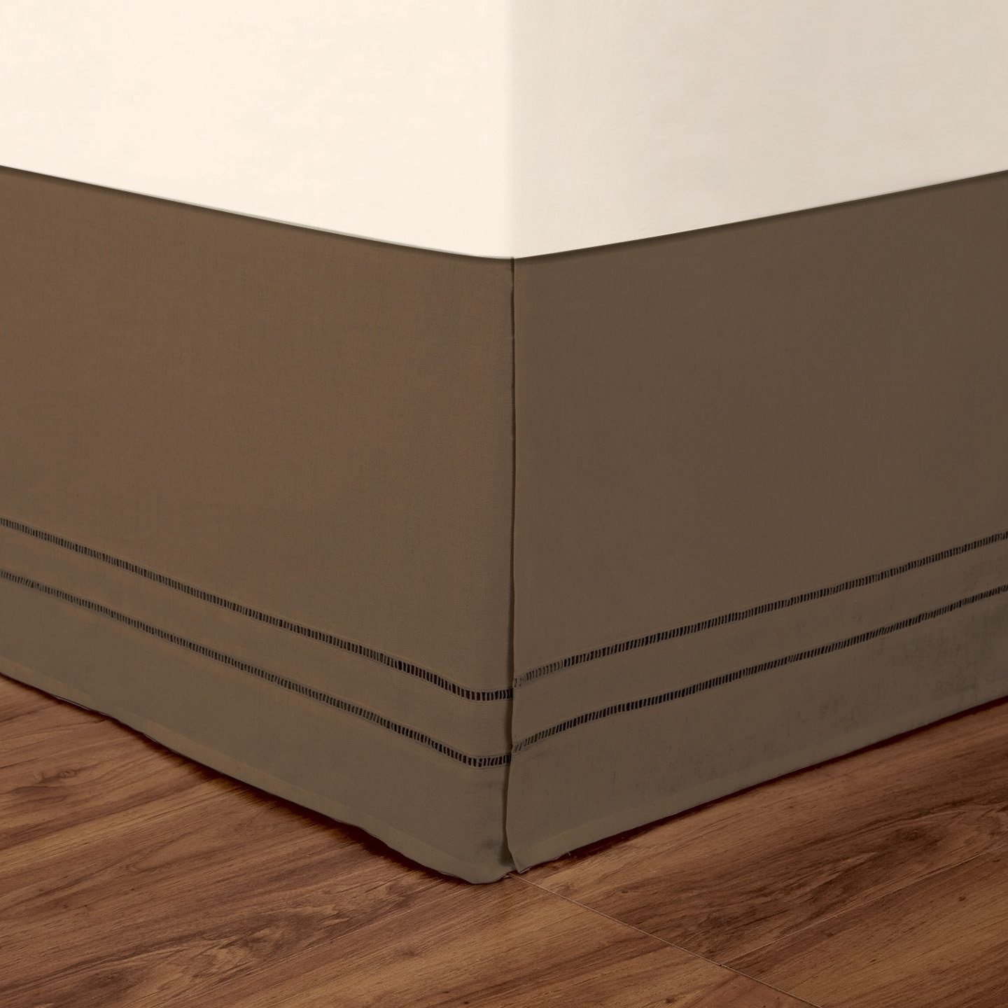 Fresh Ideas Hemstitch Linen 15" Bed Skirt & Reviews Wayfair