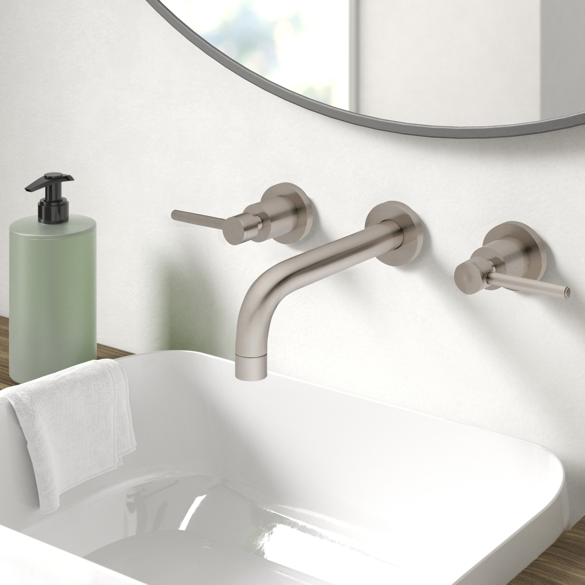 Elements of Design Concord Wall Mounted Faucet 2-handle Bathroom Faucet ...