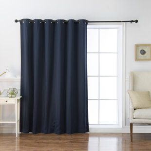1 Set A72 NAVY Insulated Lined Foam Blackout Grommet Window Curtain Panels 
