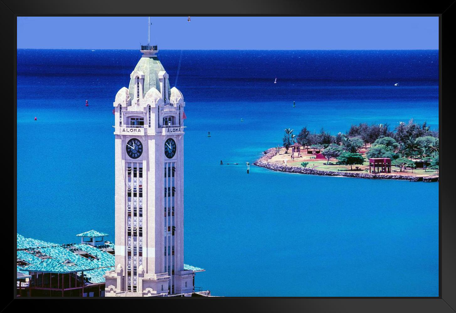 Longshore Tides Downtown Honolulu And The Aloha Tower Lighthouse Photo