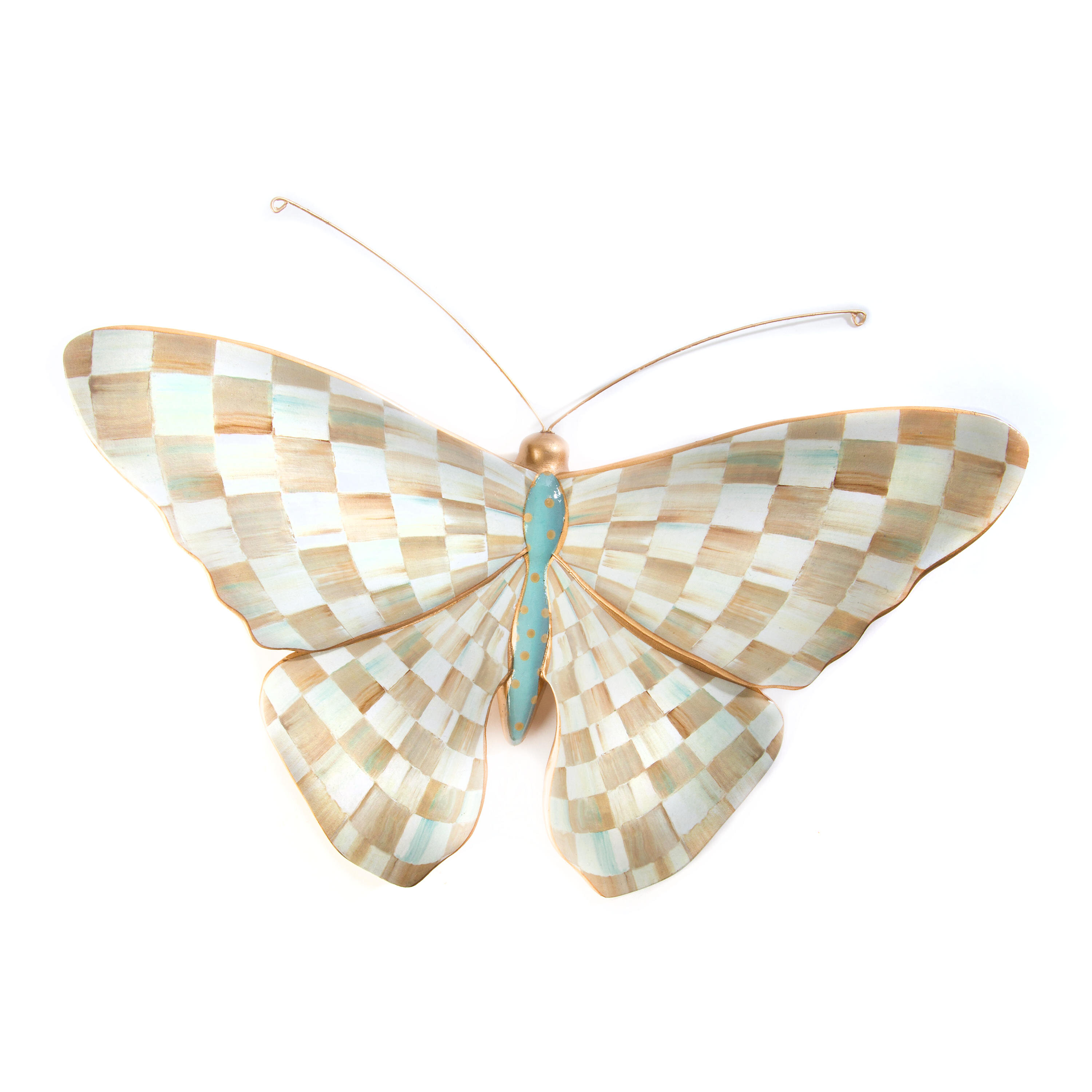 MacKenzie-Childs Parchment Check Butterfly Wall Decoration Hanging Butterfly Decorations 