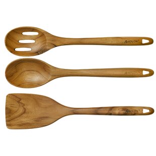 Includes 1 Keep Calm & Cook Design Great For Home Decor Or Cute Chef Gift Unique Bamboo Cooking Spoon & Spatula Set Wooden Kitchen Utensils Set Spoon Spatula 1 