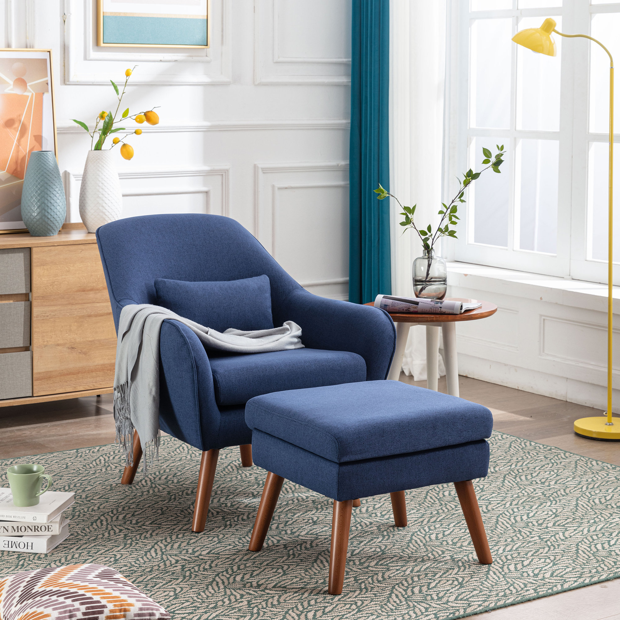 Corrigan Studio® Jataun 27.95'' Wide Lounge Chair and Ottoman & Reviews