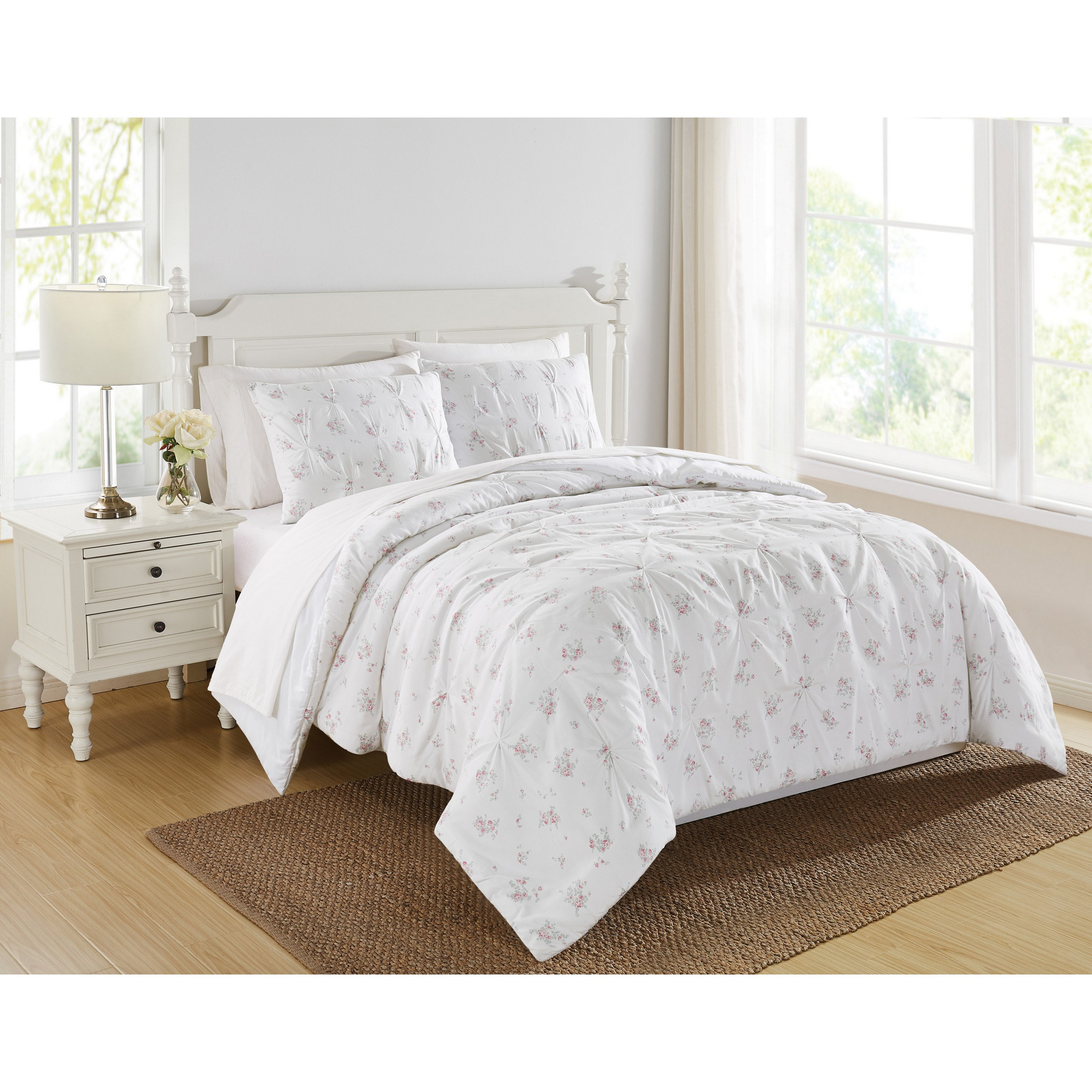 Pink Standard Cotton 300 TC Comforter 