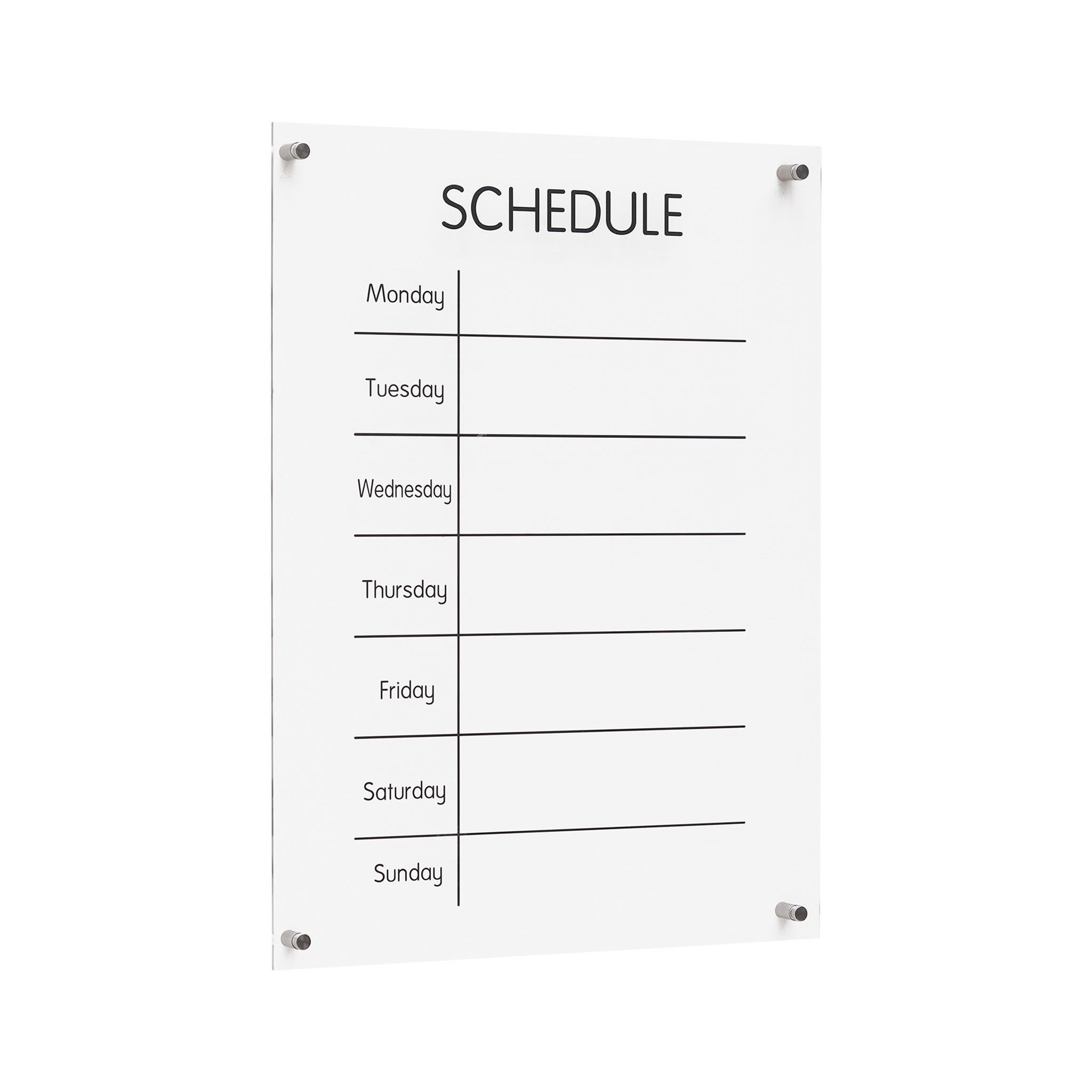 Parisloft Clear Acrylic Weekly Planner Dry Erase Board Schedule Wayfair