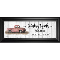 Art Print LD855 Framed or Plaque by Lori Deiter Country Road Take Me Home 