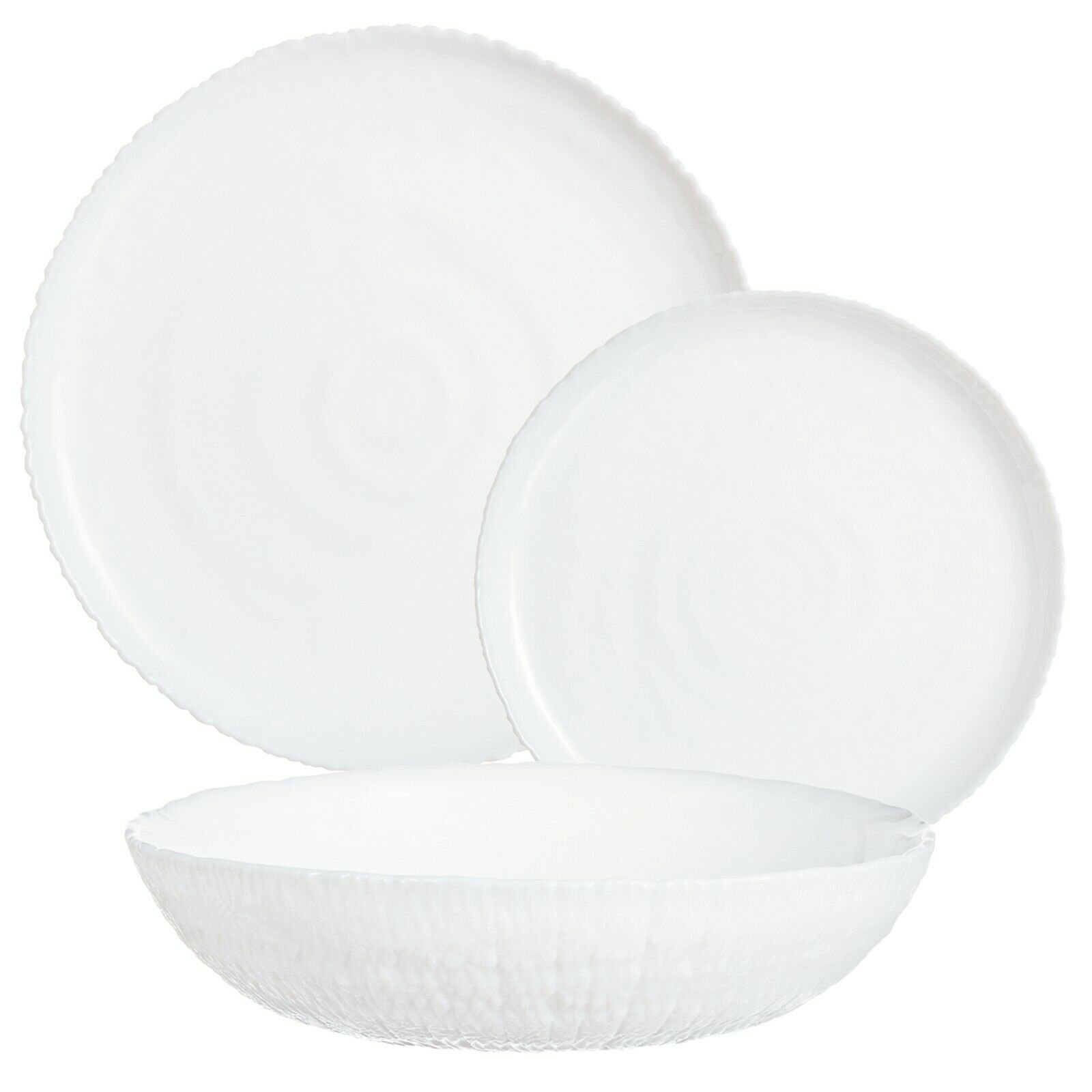 Luminarc Tempered Glass Dinnerware Set of 18 & Reviews Wayfair.co.uk