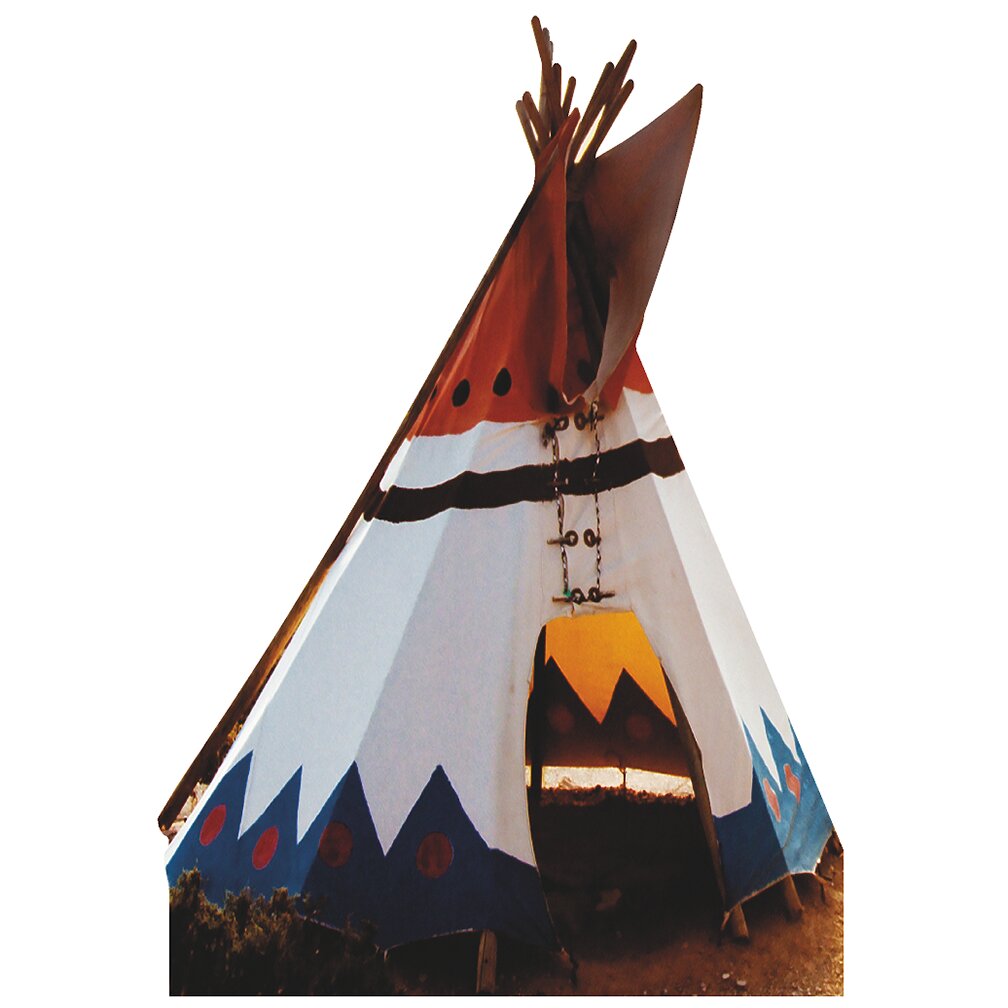 Wet Paint Printing Native American Play Tent Hut Cardboard Standup | Wayfair